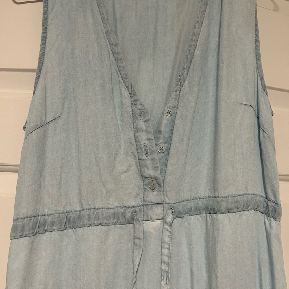 Chaps Light chambray Blue Sleeveless Dress
